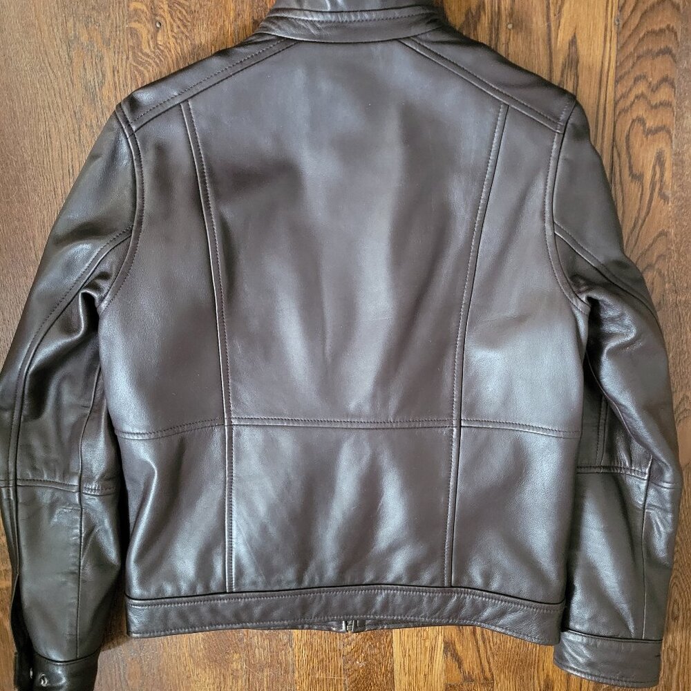 Peter Manning Leather Jacket - Brown (Lambskin) View 3